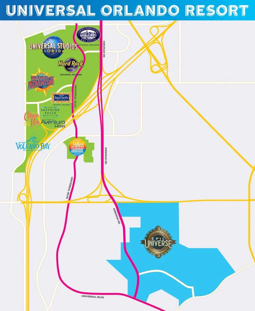 Mapa Universal Orlando Resort- Orlando sem Filtro